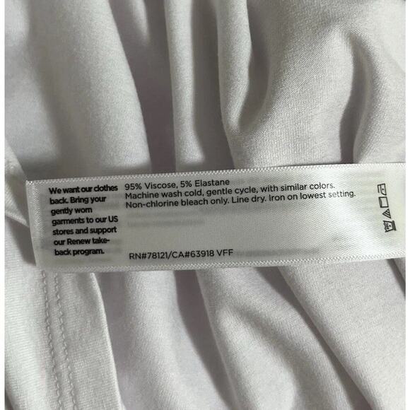 Eileen Fisher Viscose Crew Neck Tee Shirt Size L White Minimalist Closet Staple - Picture 4 of 4